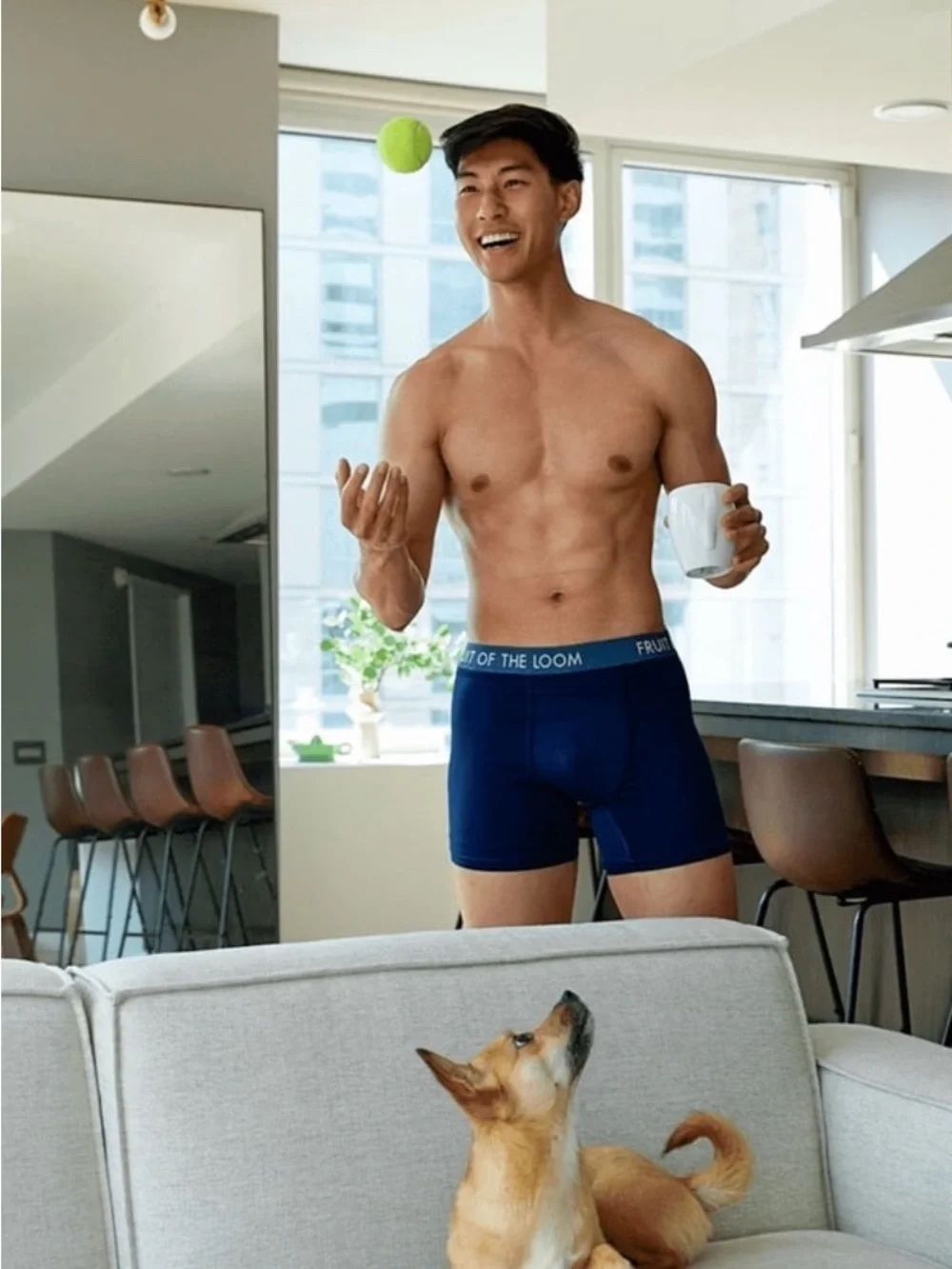 Fruit of the Loom Men’s 3-Pack 360 Stretch Boxer Briefs Navy / blue/Royal Blue